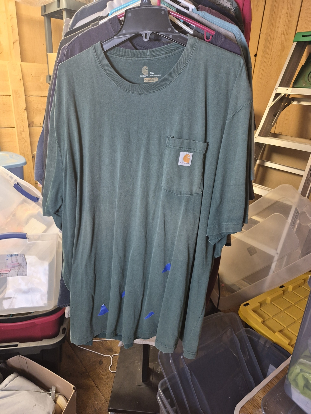 Carhartt Men's Green Short-Sleeve Pocket T-Shirt Bin 50